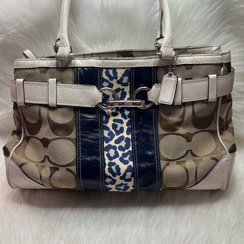 Authentic Coach Signature C Canvas In Brown And Khaki.